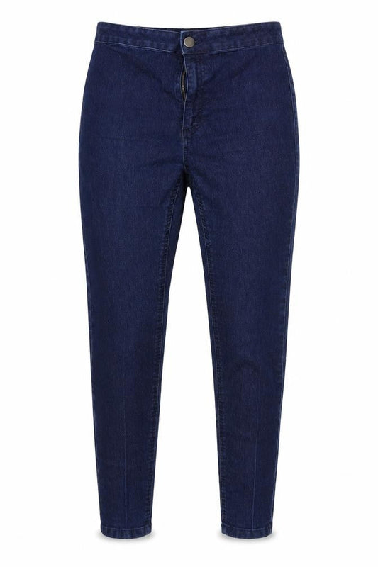 Front view of 91 women’s blue jegging jeans, size UK 10, 27-inch leg