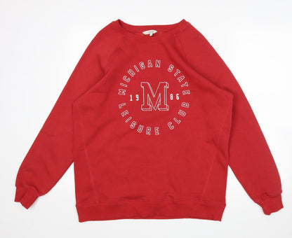 Mens UK Size M NEXT Red Pullover Sweatshirt