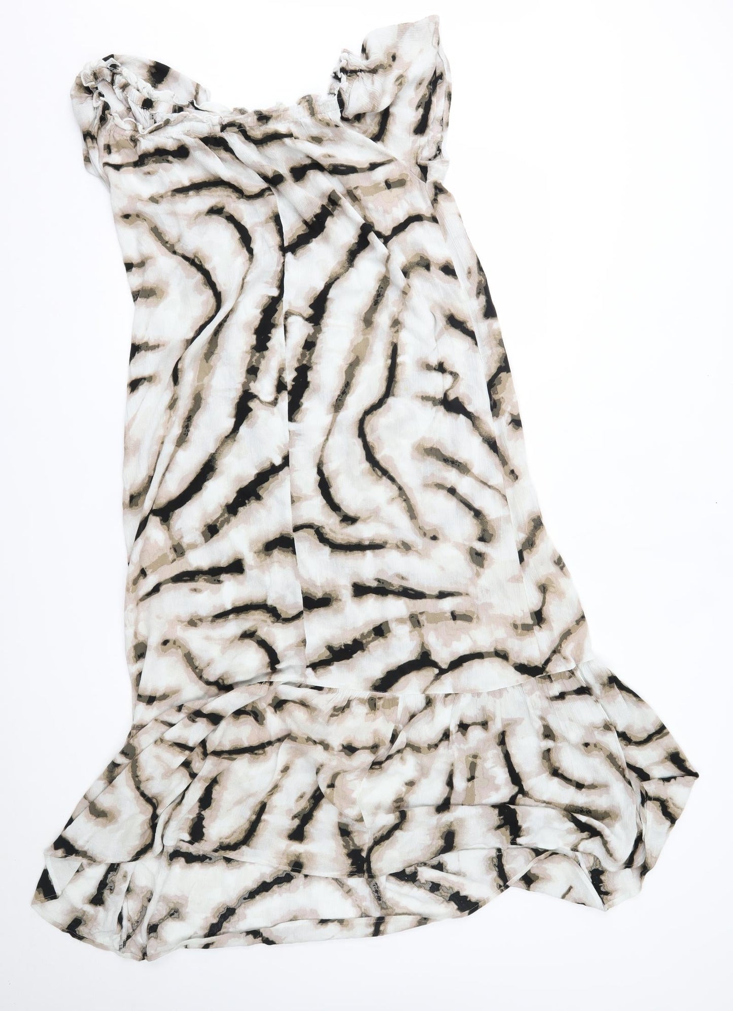 Azure Womens Beige Animal Print  A-Line  Size M