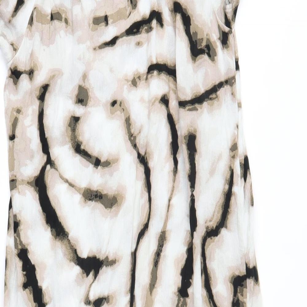 Azure Womens Beige Animal Print  A-Line  Size M