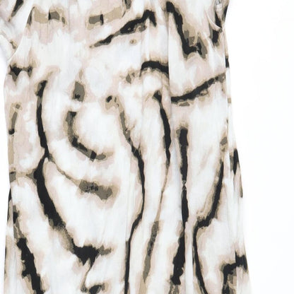 Azure Womens Beige Animal Print  A-Line  Size M