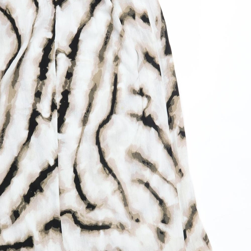 Azure Womens Beige Animal Print  A-Line  Size M