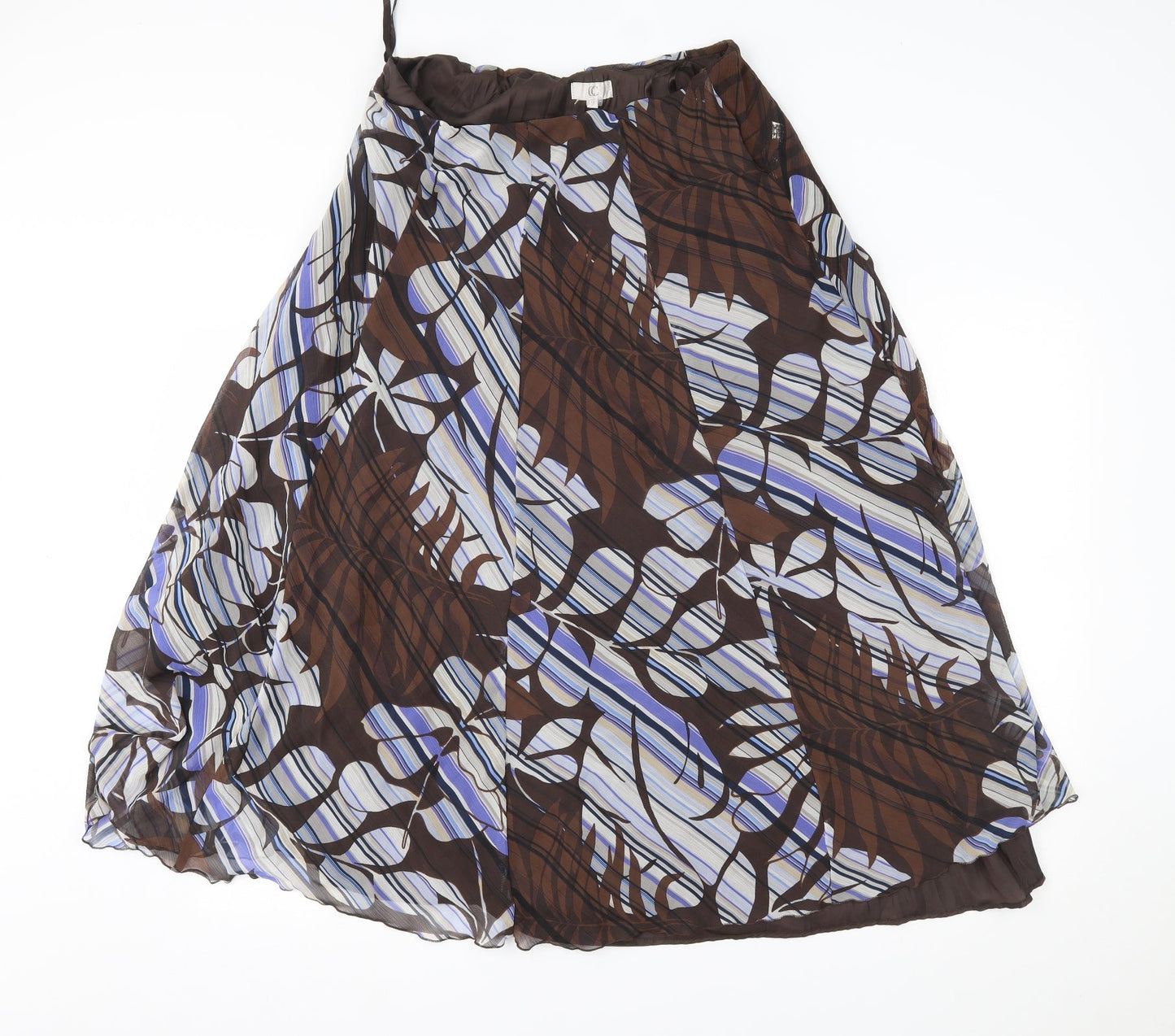 CC Womens Brown Floral  A-Line Skirt Size M