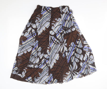 CC Womens Brown Floral  A-Line Skirt Size M