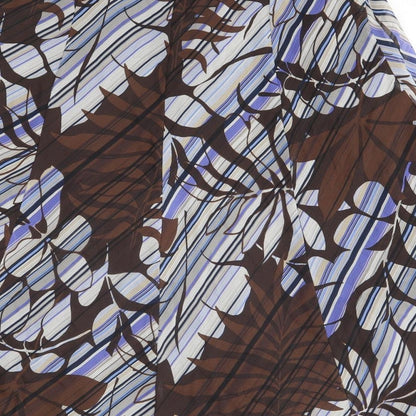 CC Womens Brown Floral  A-Line Skirt Size M