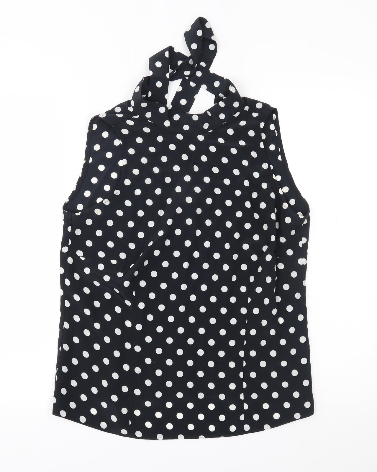 maria bellesy Womens Black Polka Dot  Basic Blouse One Size