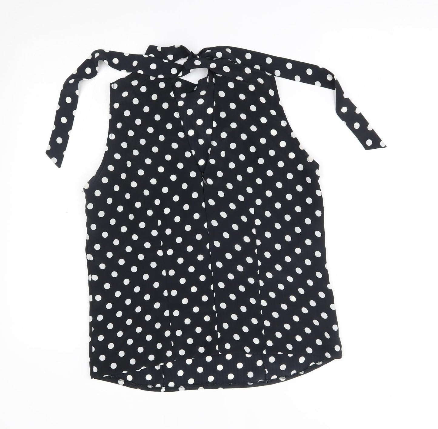 maria bellesy Womens Black Polka Dot  Basic Blouse One Size