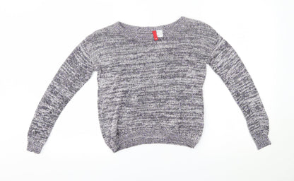 Womens UK Size 4 H&M Pink Pullover Jumper