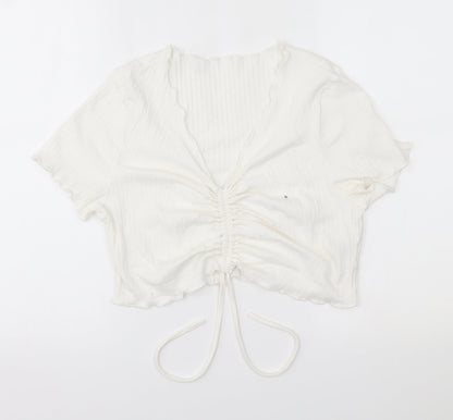 SheIn Womens White   Basic Blouse Size 2XL