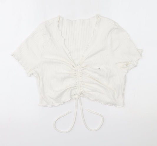 SheIn Womens White   Basic Blouse Size 2XL