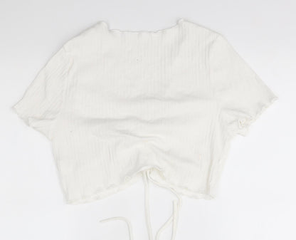 SheIn Womens White   Basic Blouse Size 2XL