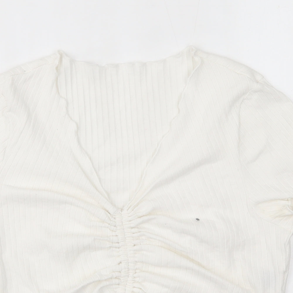 SheIn Womens White   Basic Blouse Size 2XL