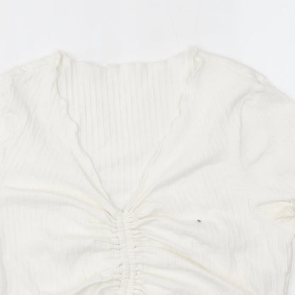 SheIn Womens White   Basic Blouse Size 2XL