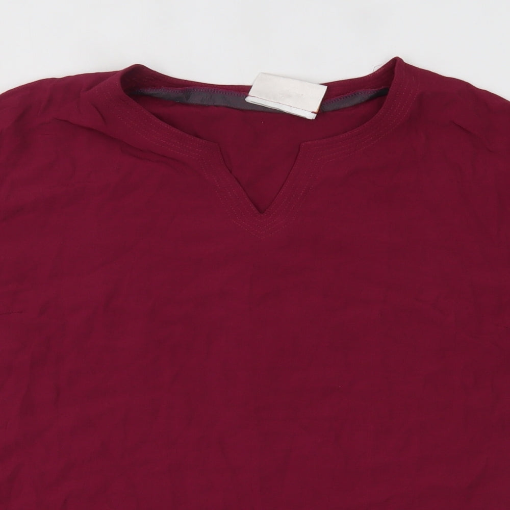 Country Casuals Womens Red   Basic Blouse Size 16