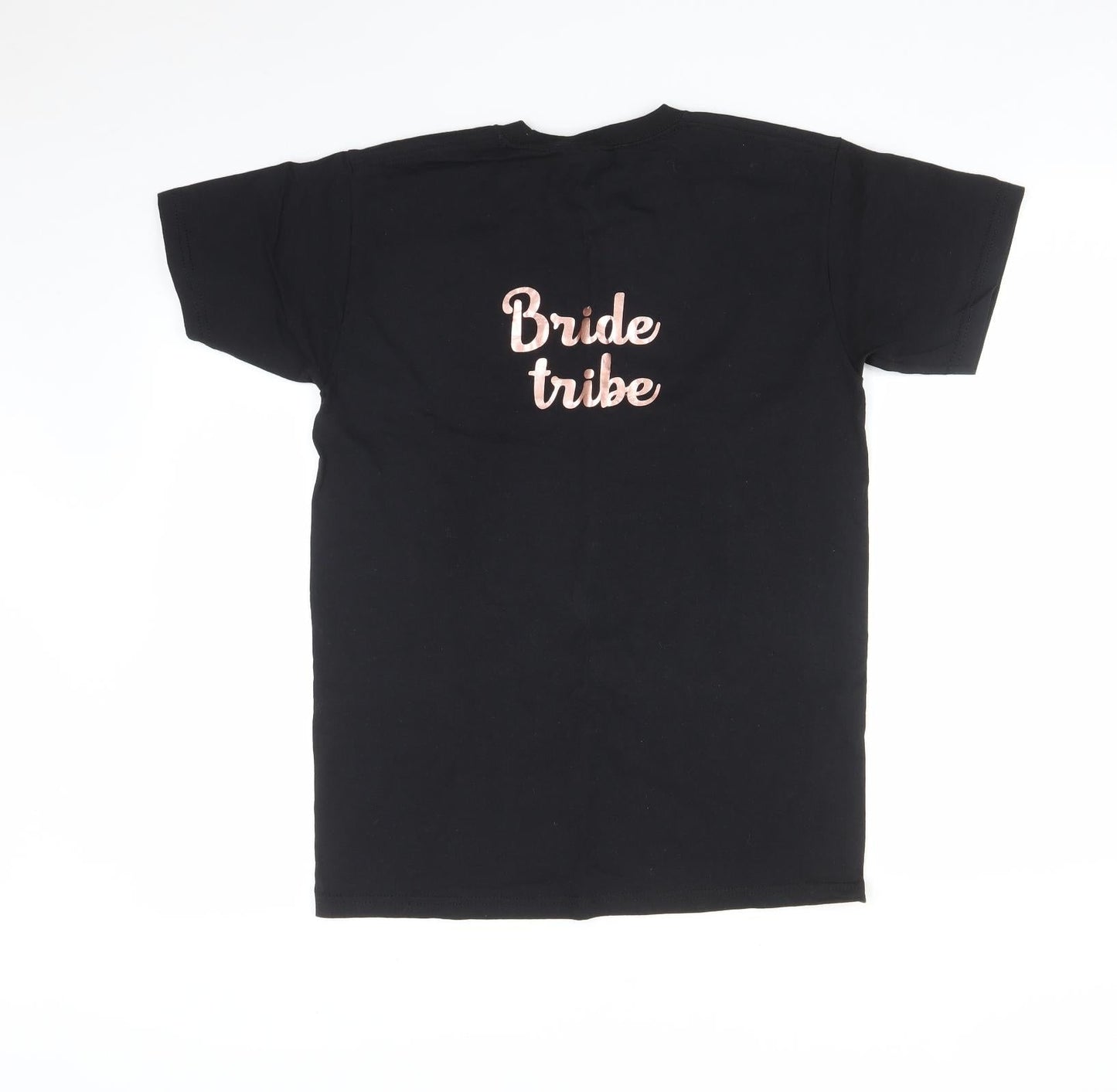 Womens UK Size S Fruit of the Loom Black Basic T-Shirt