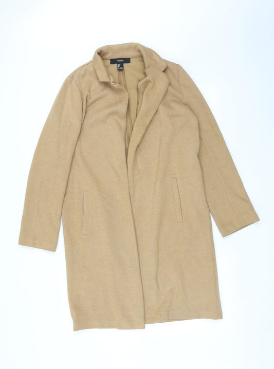 FOREVER 21 Womens Brown   Overcoat Coat Size M