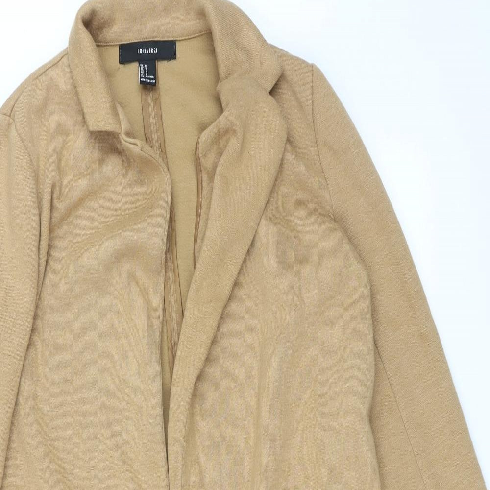 FOREVER 21 Womens Brown   Overcoat Coat Size M