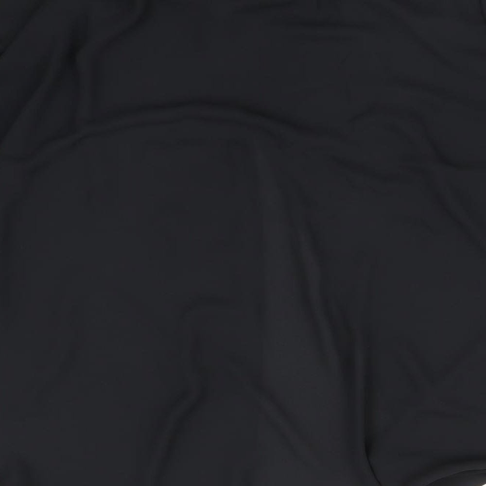 Womens UK Size M H&M Black Basic Button-Up