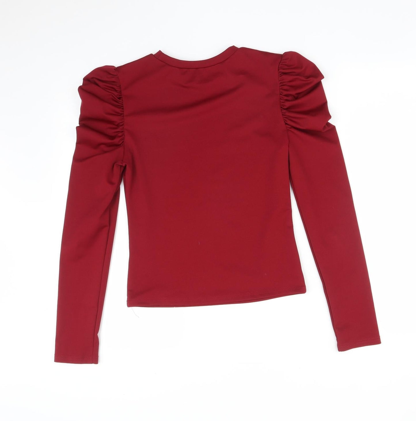 Womens UK Size S Preworn Red Basic T-Shirt