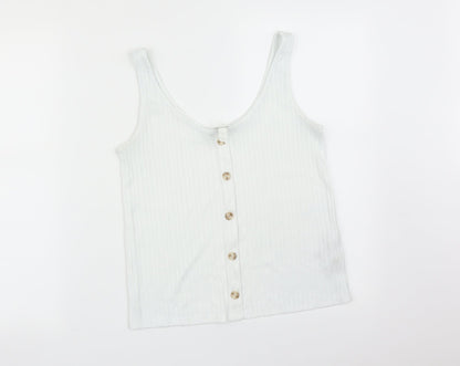 Womens UK Size S H&M White Basic T-Shirt