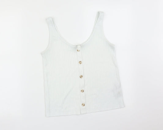 Womens UK Size S H&M White Basic T-Shirt