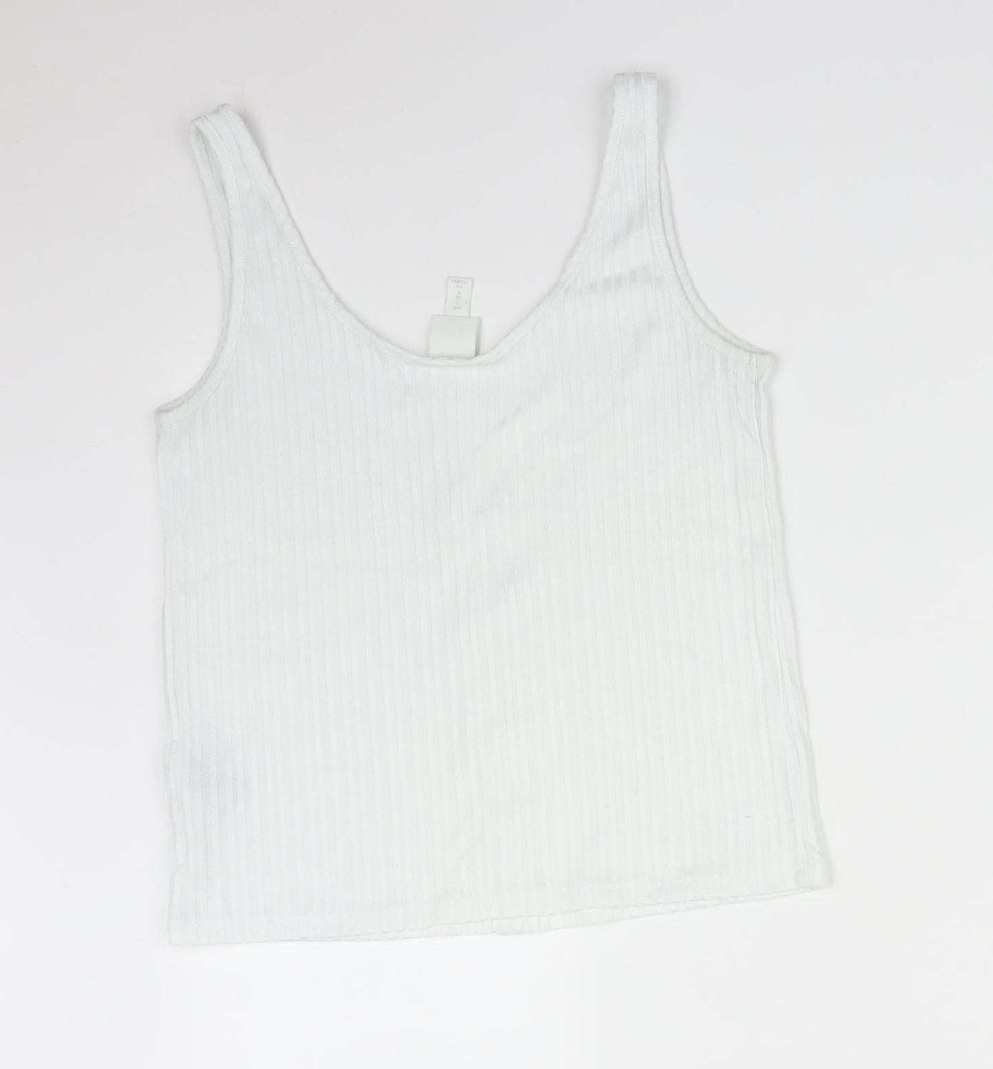 Womens UK Size S H&M White Basic T-Shirt