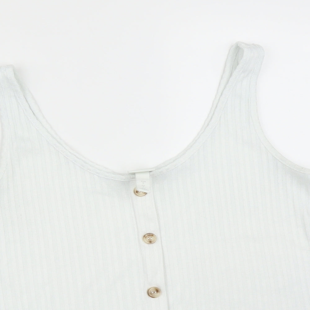 Womens UK Size S H&M White Basic T-Shirt