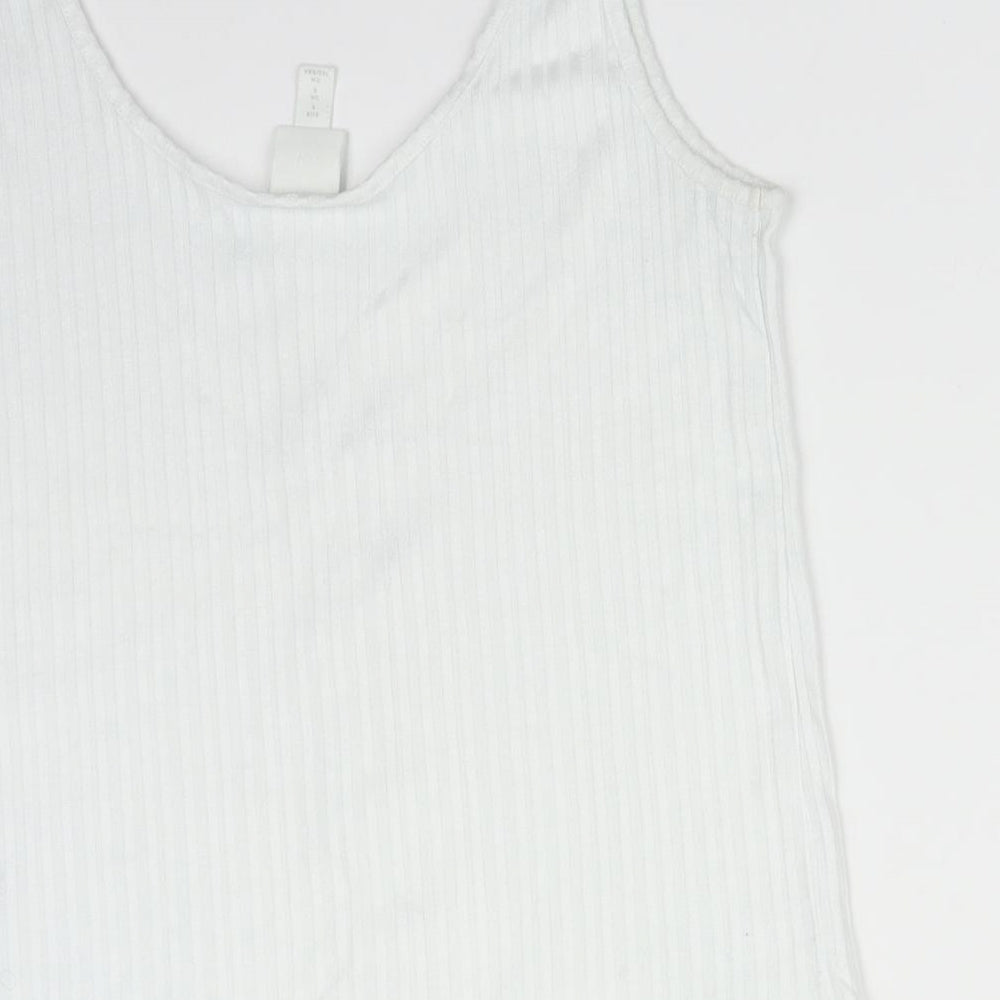 Womens UK Size S H&M White Basic T-Shirt