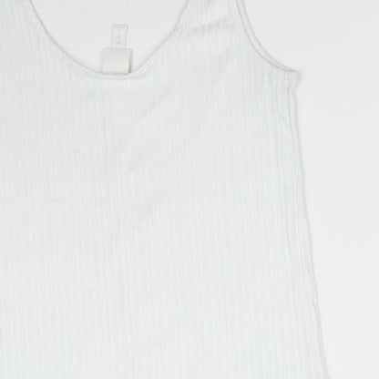 Womens UK Size S H&M White Basic T-Shirt