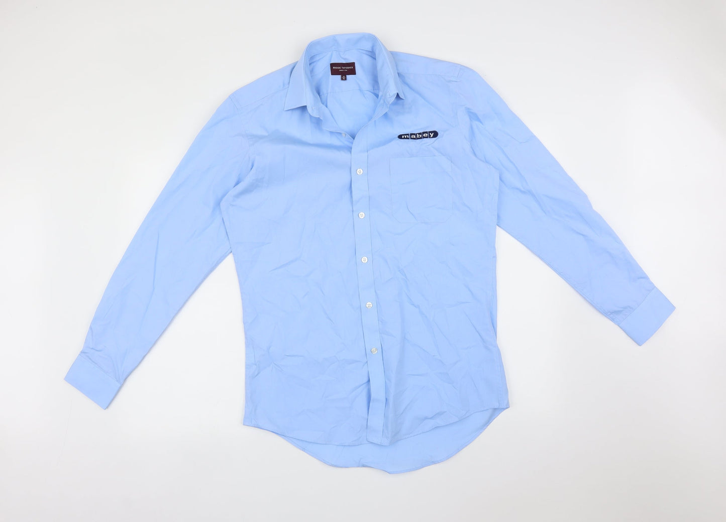 Mens UK Collar Size  Brook Taverner Smart Blue  Dress Shirt