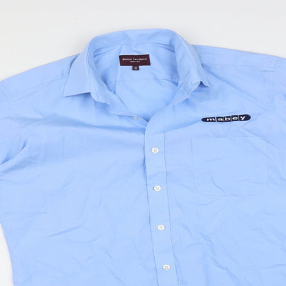 Mens UK Collar Size  Brook Taverner Smart Blue  Dress Shirt