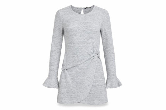 Front view of SHEIN women’s grey a-line, size S