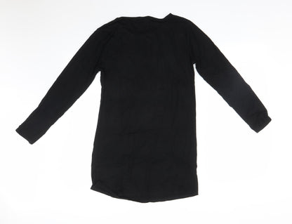 Womens UK Size  Signature Black Basic T-Shirt