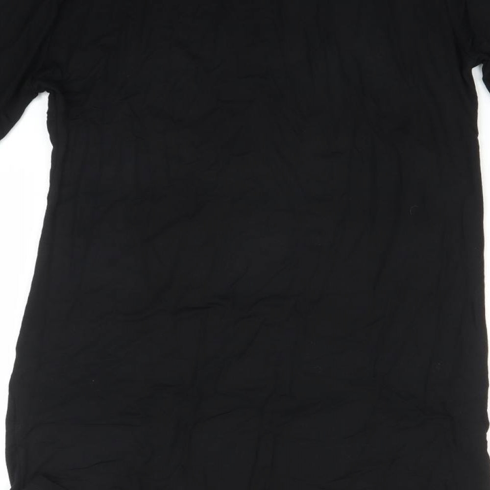 Womens UK Size  Signature Black Basic T-Shirt