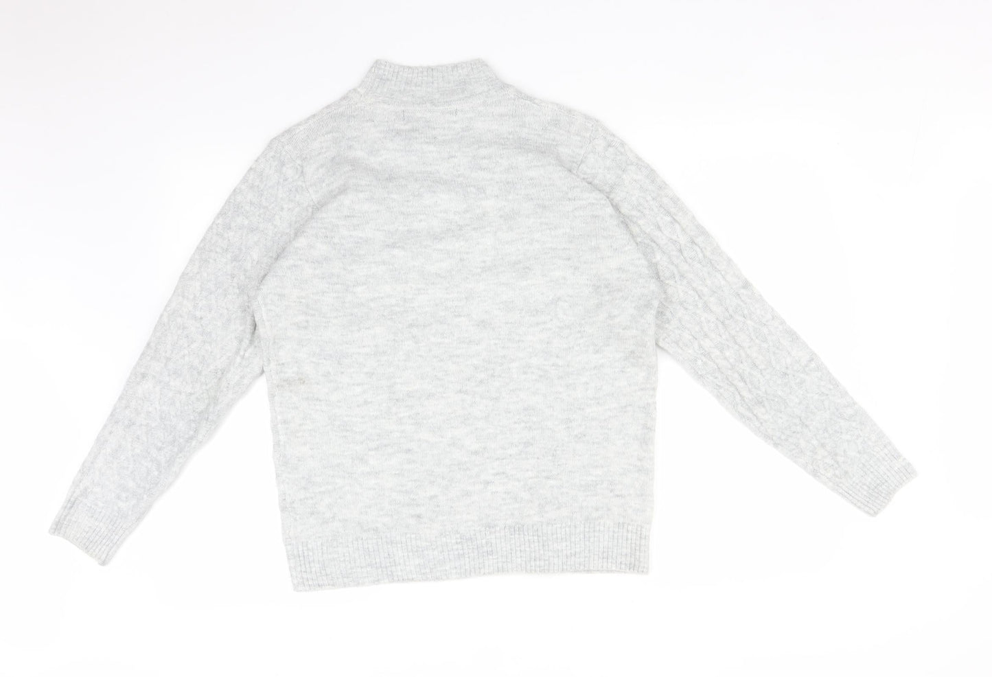 Womens UK Size S ISLE Grey Pullover Jumper