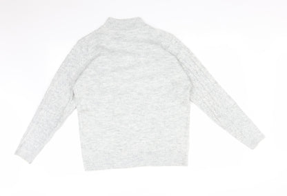 Womens UK Size S ISLE Grey Pullover Jumper