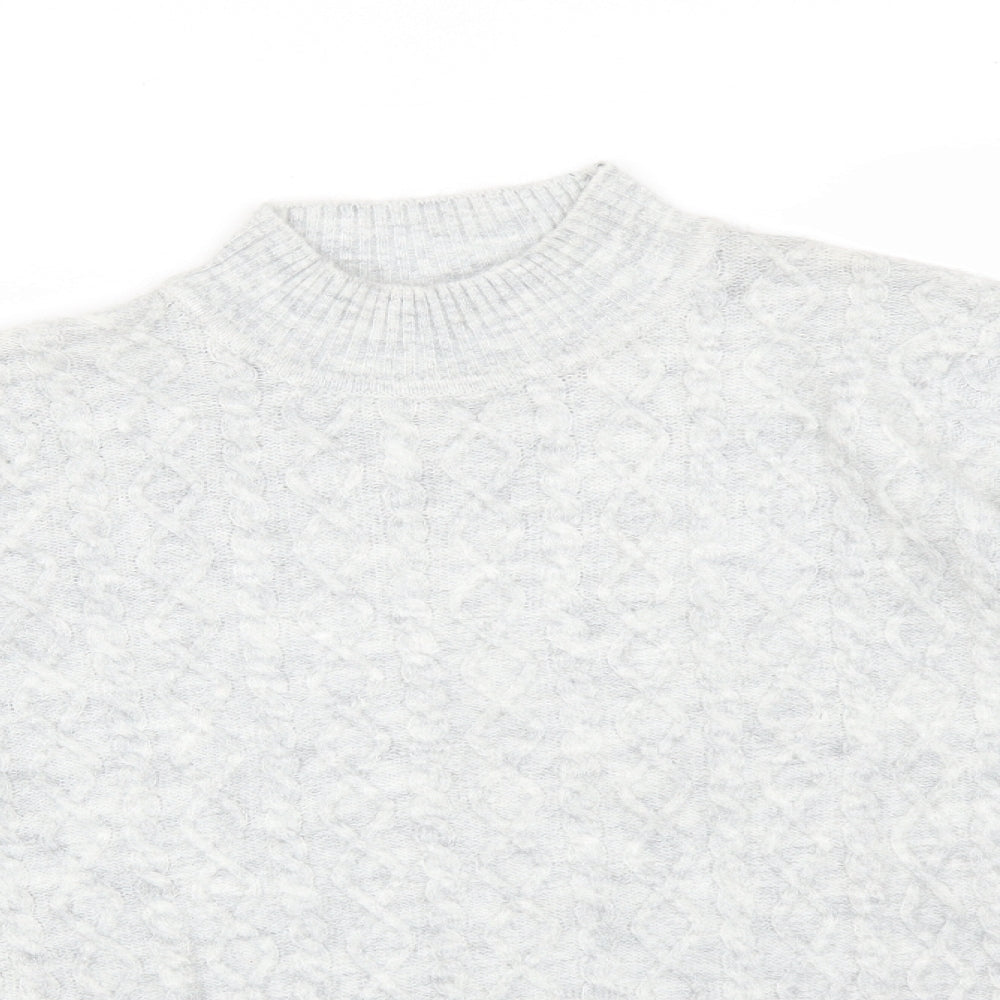 Womens UK Size S ISLE Grey Pullover Jumper