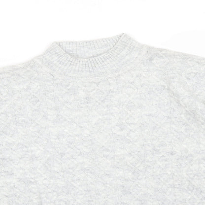 Womens UK Size S ISLE Grey Pullover Jumper