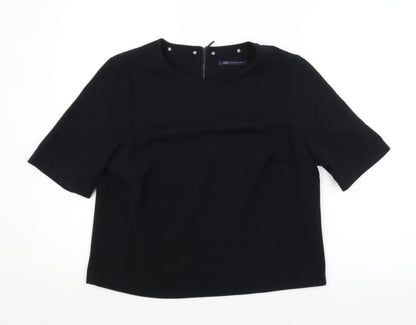 M&S Womens Black   Basic Blouse Size 14