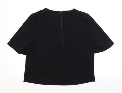 M&S Womens Black   Basic Blouse Size 14
