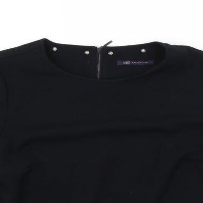 M&S Womens Black   Basic Blouse Size 14