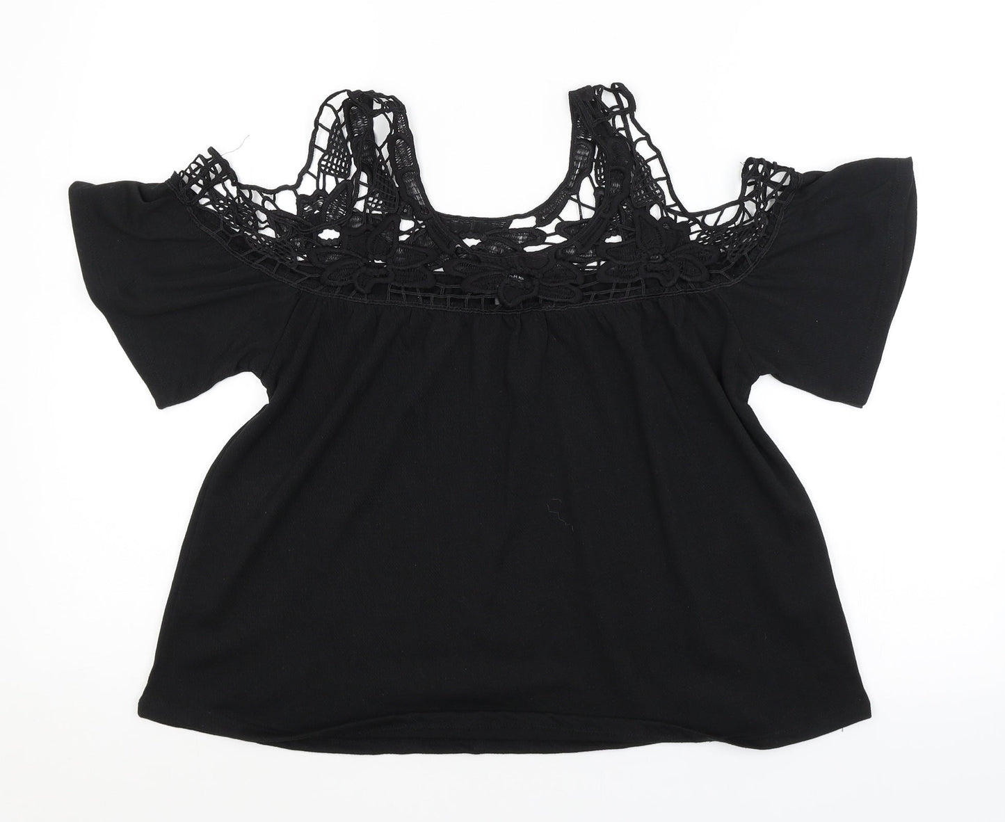 Primark Womens Black Floral  Basic Blouse Size 10