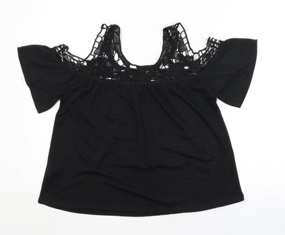 Primark Womens Black Floral  Basic Blouse Size 10