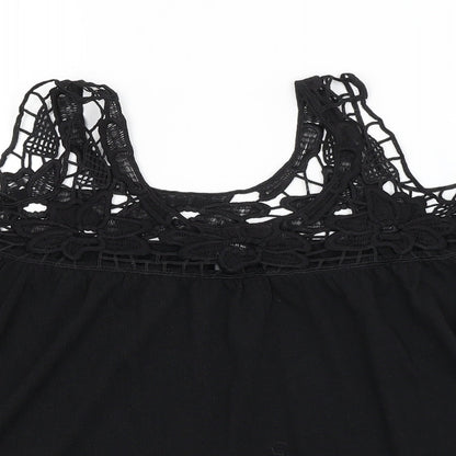 Primark Womens Black Floral  Basic Blouse Size 10