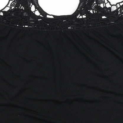 Primark Womens Black Floral  Basic Blouse Size 10