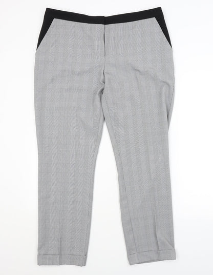 Womens UK Size 16 Preworn Regular Fit  Grey Trousers