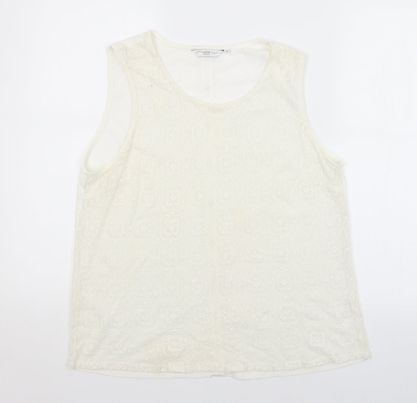 Womens UK Size 16 New Look White Basic Blouse