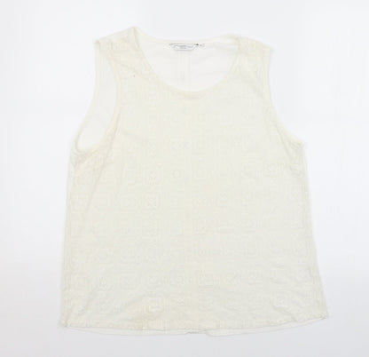 Womens UK Size 16 New Look White Basic Blouse