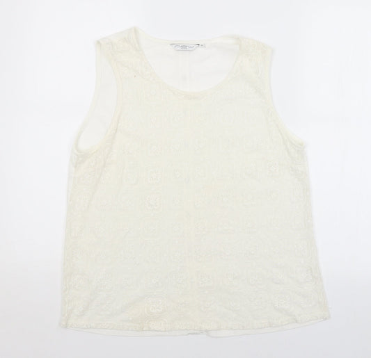 Womens UK Size 16 New Look White Basic Blouse