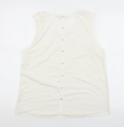 Womens UK Size 16 New Look White Basic Blouse